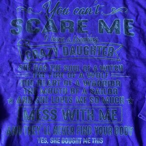 I Have a Crazy Daugther Crewneck Gift for Parent Purple XL